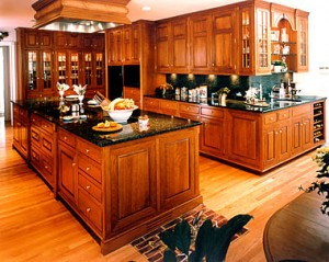 wooden cabinets
